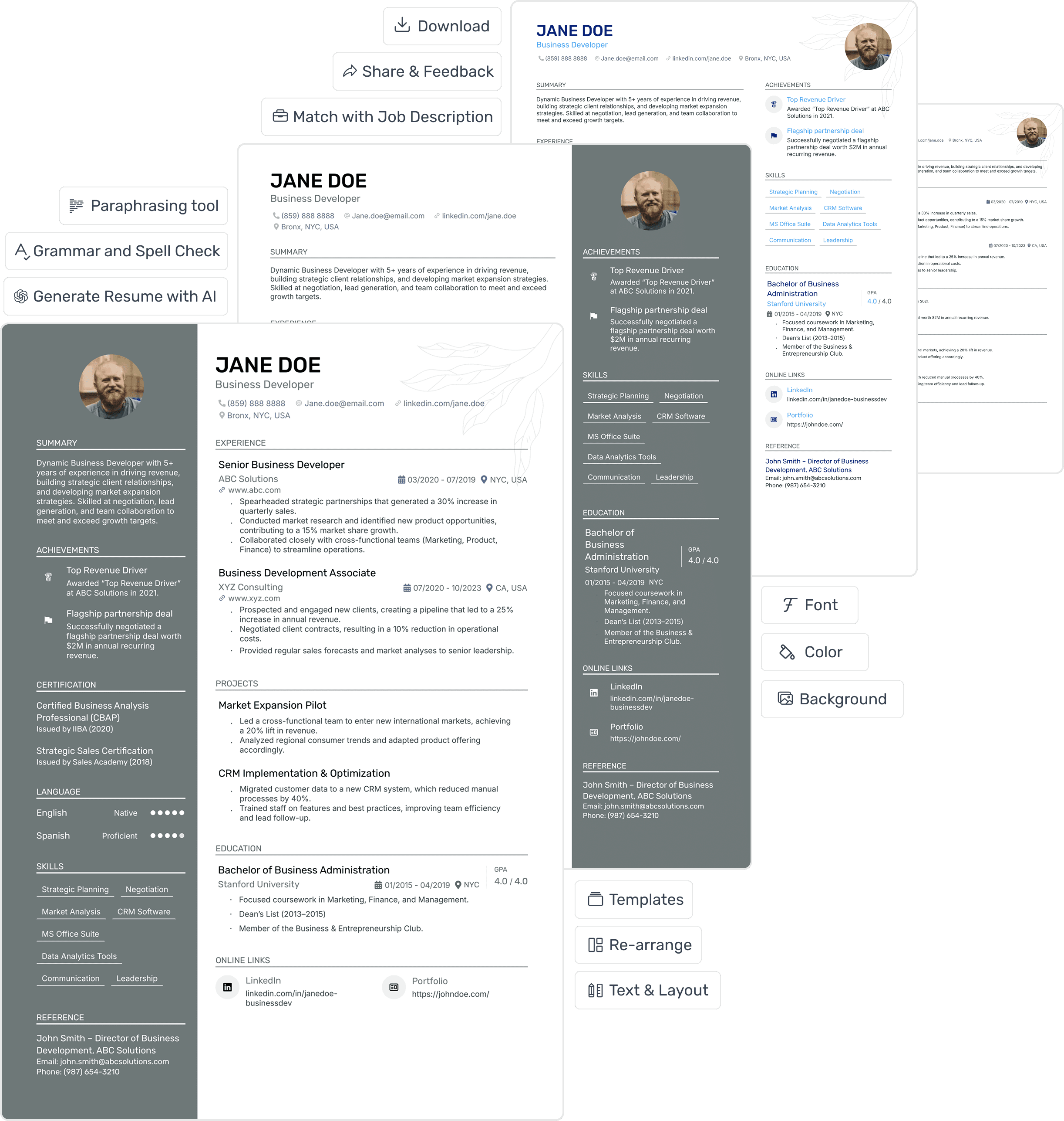 AI generated resume example