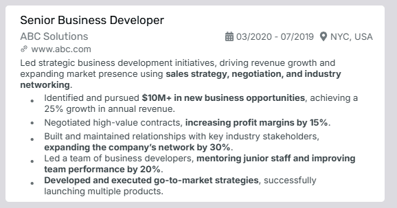 Resume after AI paraphrasing