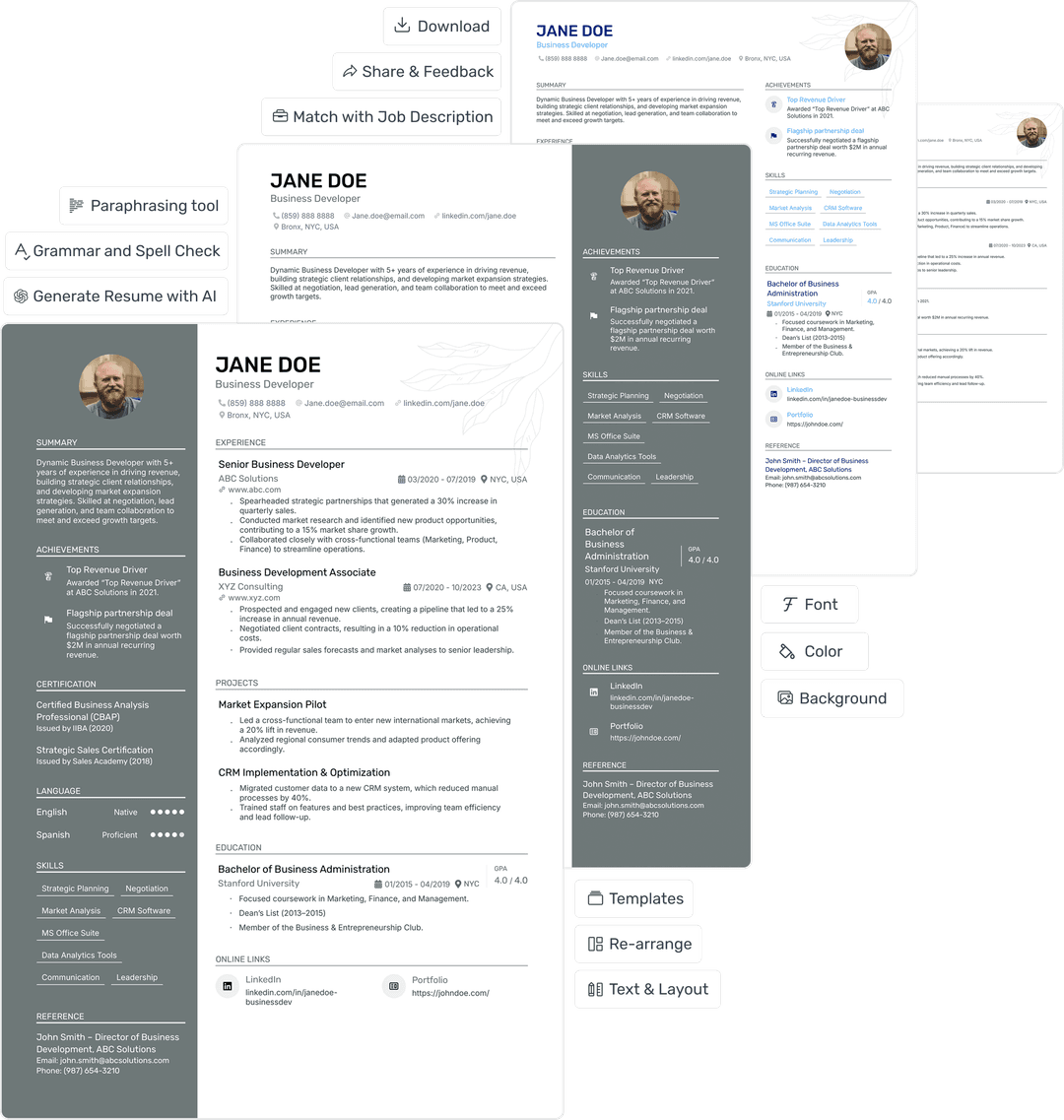 AI generated resume example